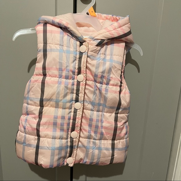 Gymboree Pink and Blue Plaid Vest (size 4/5 girls) - Picture 1 of 7